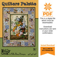 Quilters Palette Quilt Panel Pattern Only - INSTANT DIGITAL DOWNLOAD - From Heidi Cook for Villa Rosa Designs Size 54" x 66"