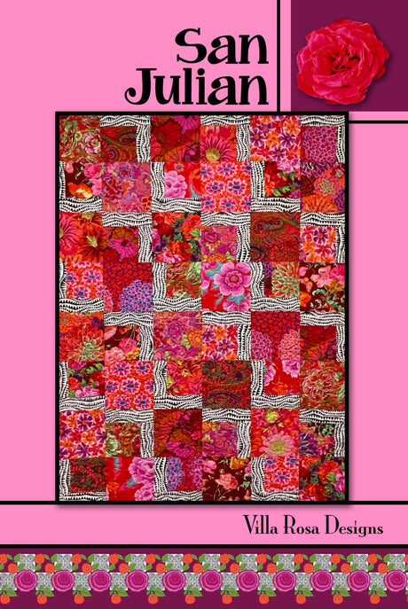 San Julian Quilt Pattern Only - INSTANT DIGITAL DOWNLOAD - By Villa Rosa Designs Size 54" x 72"