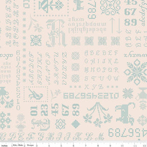Piece and Plenty Blue Sampler Yardage C15872-Blue by Lori Holt for Riley Blake Designs sold by 1/2 yard increments