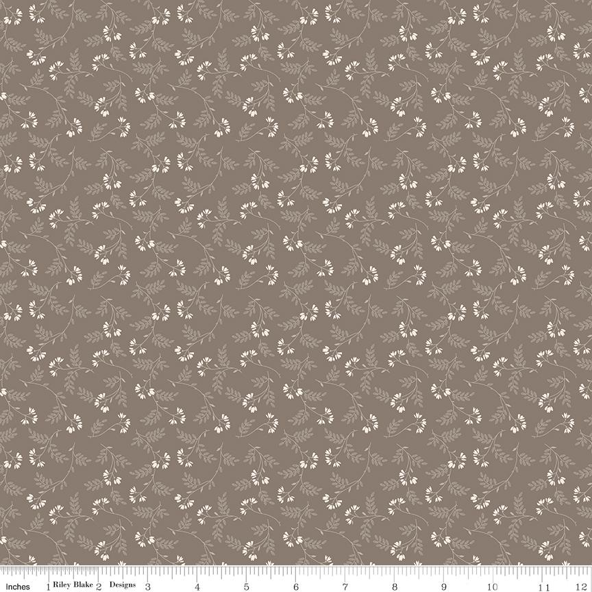 Piece and Plenty Pebble Vine Yardage C15887-Pebble by Lori Holt for Riley Blake Designs sold by 1/2 yard increments