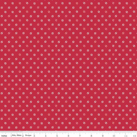 Piece and Plenty Berry Weave Yardage C15889-Berry by Lori Holt for Riley Blake Designs sold by 1/2 yard increments
