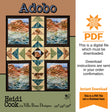 Adobo Quilt Pattern Only - INSTANT DIGITAL DOWNLOAD - From Molly Cook for Villa Rosa Designs Size 50" x 60"