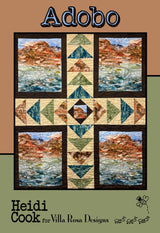 Adobo Quilt Pattern Only - INSTANT DIGITAL DOWNLOAD - From Molly Cook for Villa Rosa Designs Size 50" x 60"