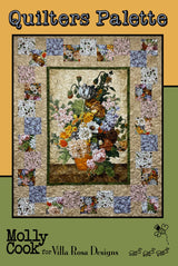 Quilters Palette Quilt Panel Pattern Only - INSTANT DIGITAL DOWNLOAD - From Heidi Cook for Villa Rosa Designs Size 54" x 66"
