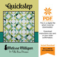 Quickstep Quilt Pattern Only - INSTANT DIGITAL DOWNLOAD - From Melissa Milligan for Villa Rosa Designs Size 54" x 54"