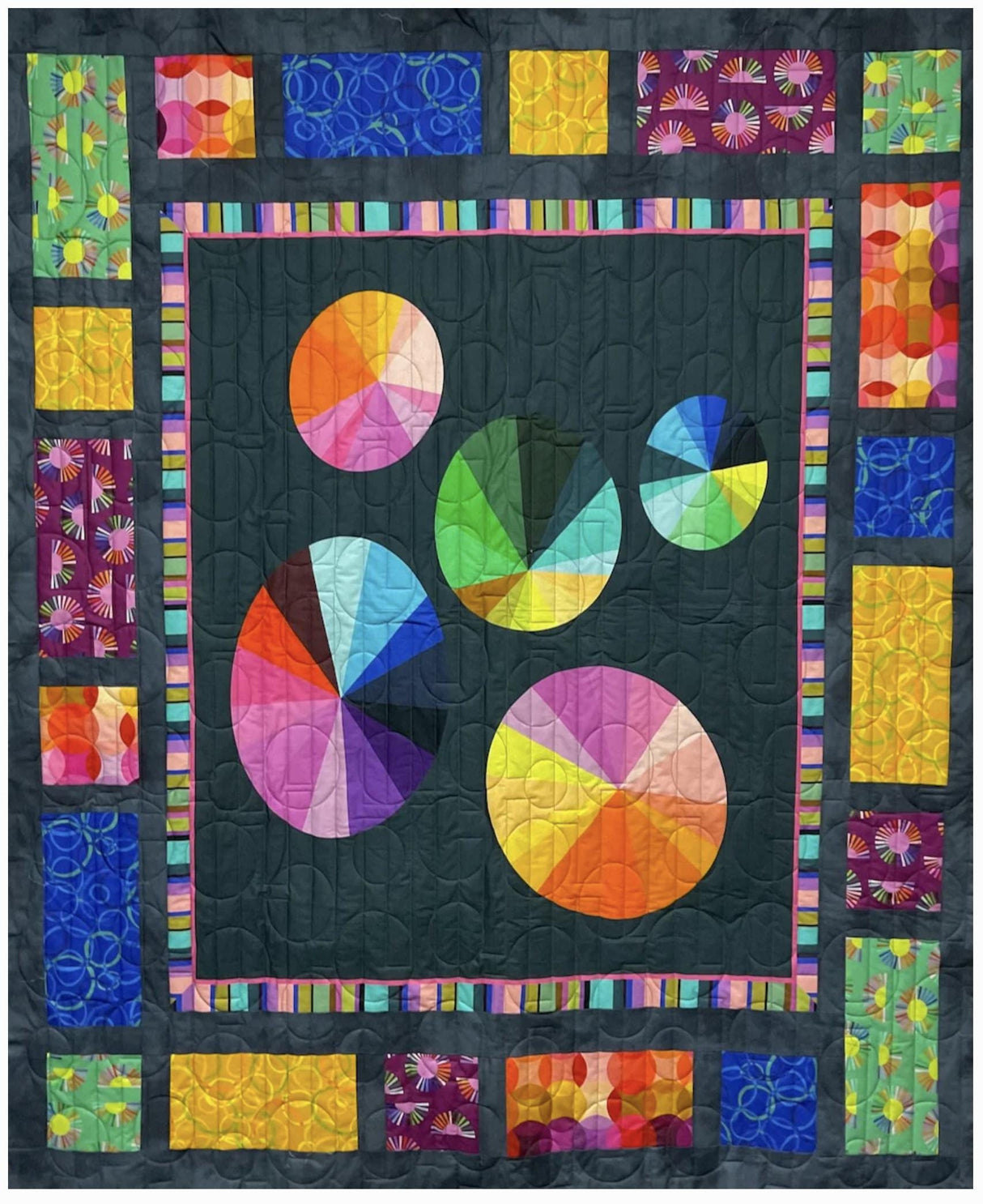 Fish and Chips Quilt Pattern Only - INSTANT DIGITAL DOWNLOAD - From Heidi Cook for Villa Rosa Designs Size 54" x 62"