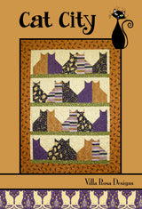 Cat City Quilt Pattern Only By Villa Rosa Designs Size 42" x 56"