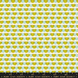 a ruler with a yellow and blue pattern on it