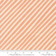 an orange and white striped fabric with a ruler