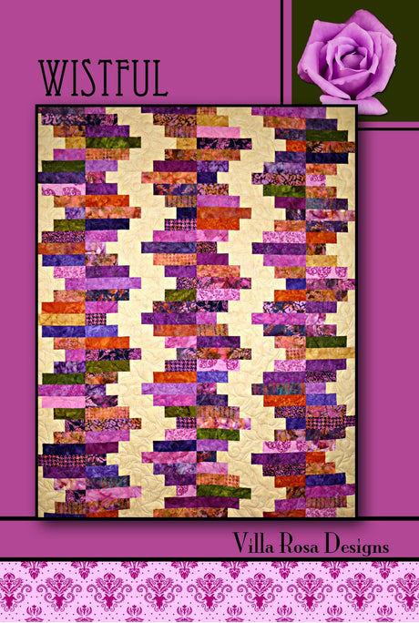 Wistful Quilt Pattern Only - INSTANT DIGITAL DOWNLOAD - From Villa Rosa Designs Size 50" x 60"