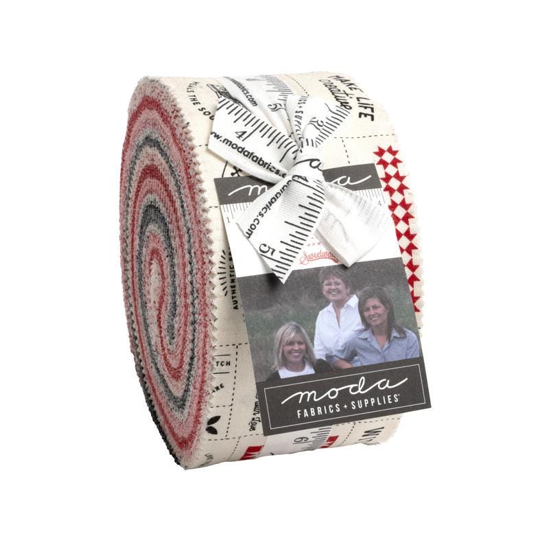 Threads Jelly Roll 2 1/2 in Strips 55680JR by Sweetwater for Moda Fabrics