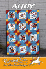 Ahoy Quilt Pattern Only - INSTANT DIGITAL DOWNLOAD - From Running Doe Quilts for Villa Rosa Designs Size 48" x 64"