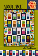 About Face Quilt Pattern Only - INSTANT DIGITAL DOWNLOAD - By Villa Rosa Designs Size 50" x 61" (59"x75" with optional border)