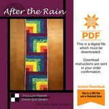 After the Rain Table Runner Pattern Only - INSTANT DIGITAL DOWNLOAD - From Tricia Lynn Maloney for Villa Rosa Designs Size 12" x 60"