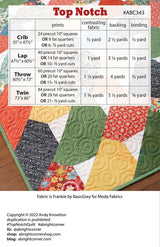 Top Notch Quilt Pattern by A Bright Corner Quilts AKBC-343, 4 sizes