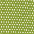 a green background with white flowers on it