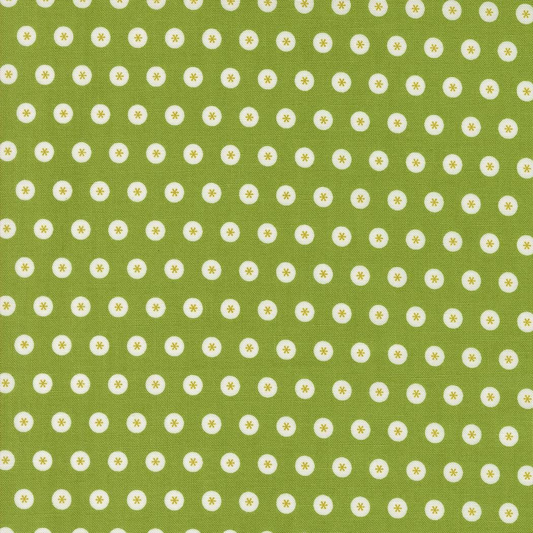 a green background with white flowers on it