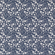 a blue and white background with white flowers