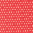 a red background with white circles on it