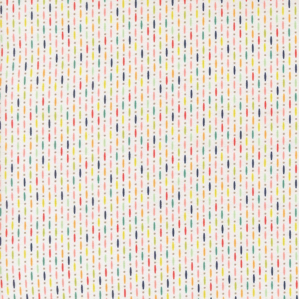 a white background with multicolored dots