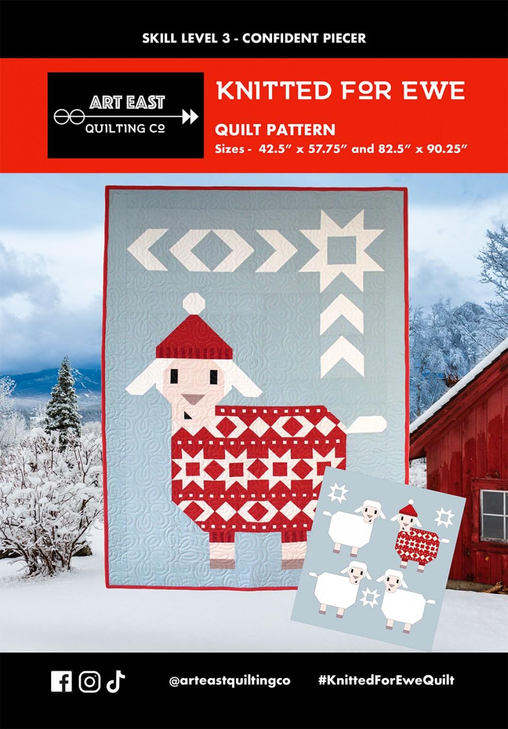 Knitted For Ewe Quilt Pattern Booklet by Art East Quilting Co