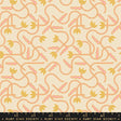 a yellow and orange pattern with a black border