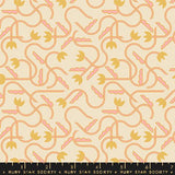 a yellow and orange pattern with a black border