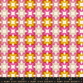 a colorful pattern with stars on a white background