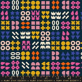 a very colorful pattern on a black background