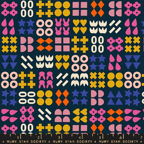 a very colorful pattern on a black background