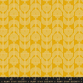 a yellow and white pattern on a yellow background