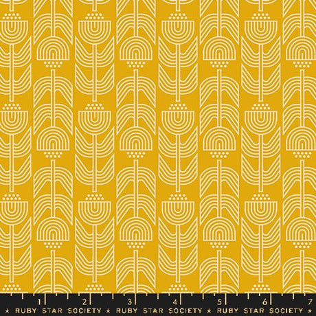 a yellow and white pattern on a yellow background