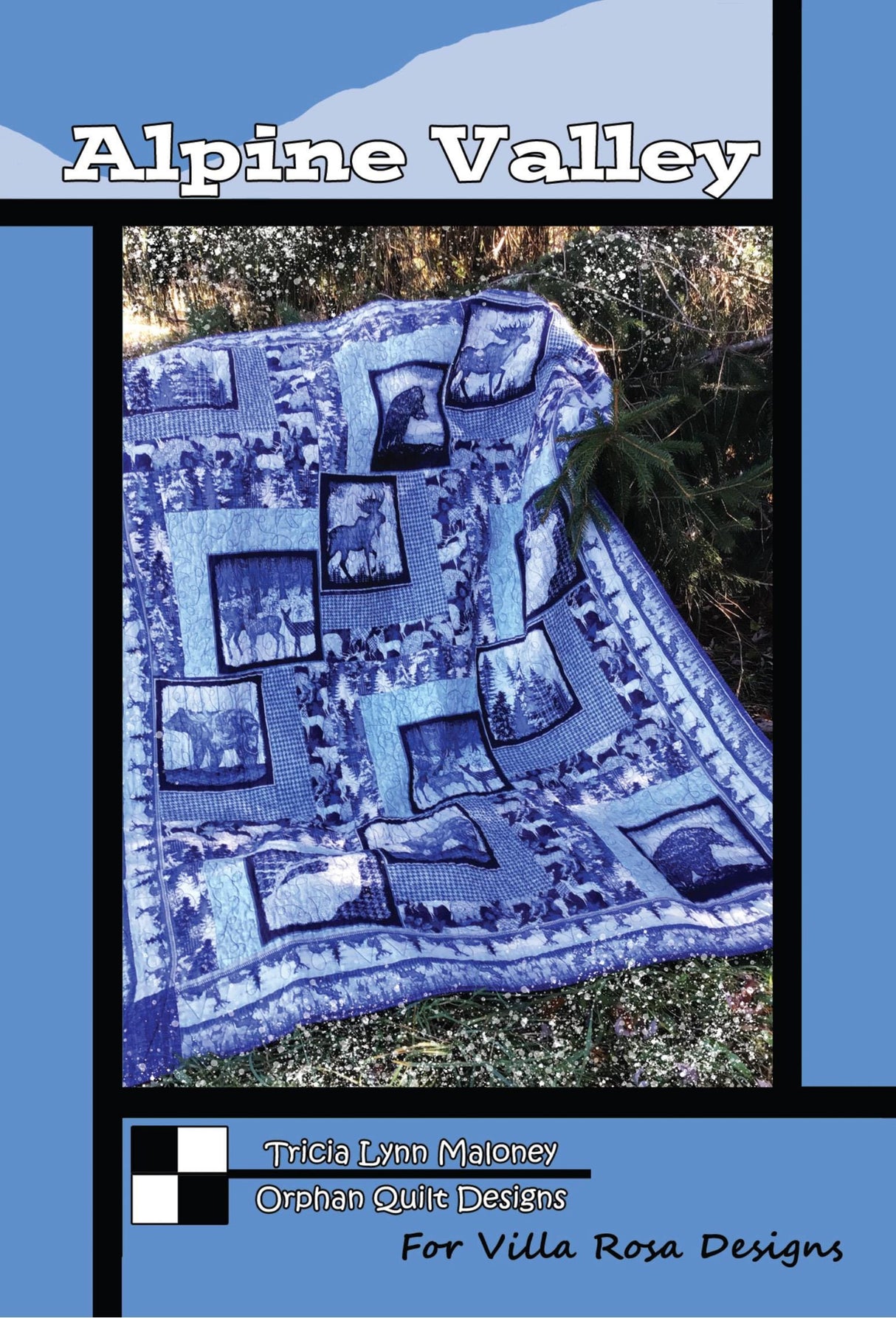 Alpine Valley Quilt Pattern Only - INSTANT DIGITAL DOWNLOAD - From Orphan Quilts for Villa Rosa Designs Size 52" x 65"