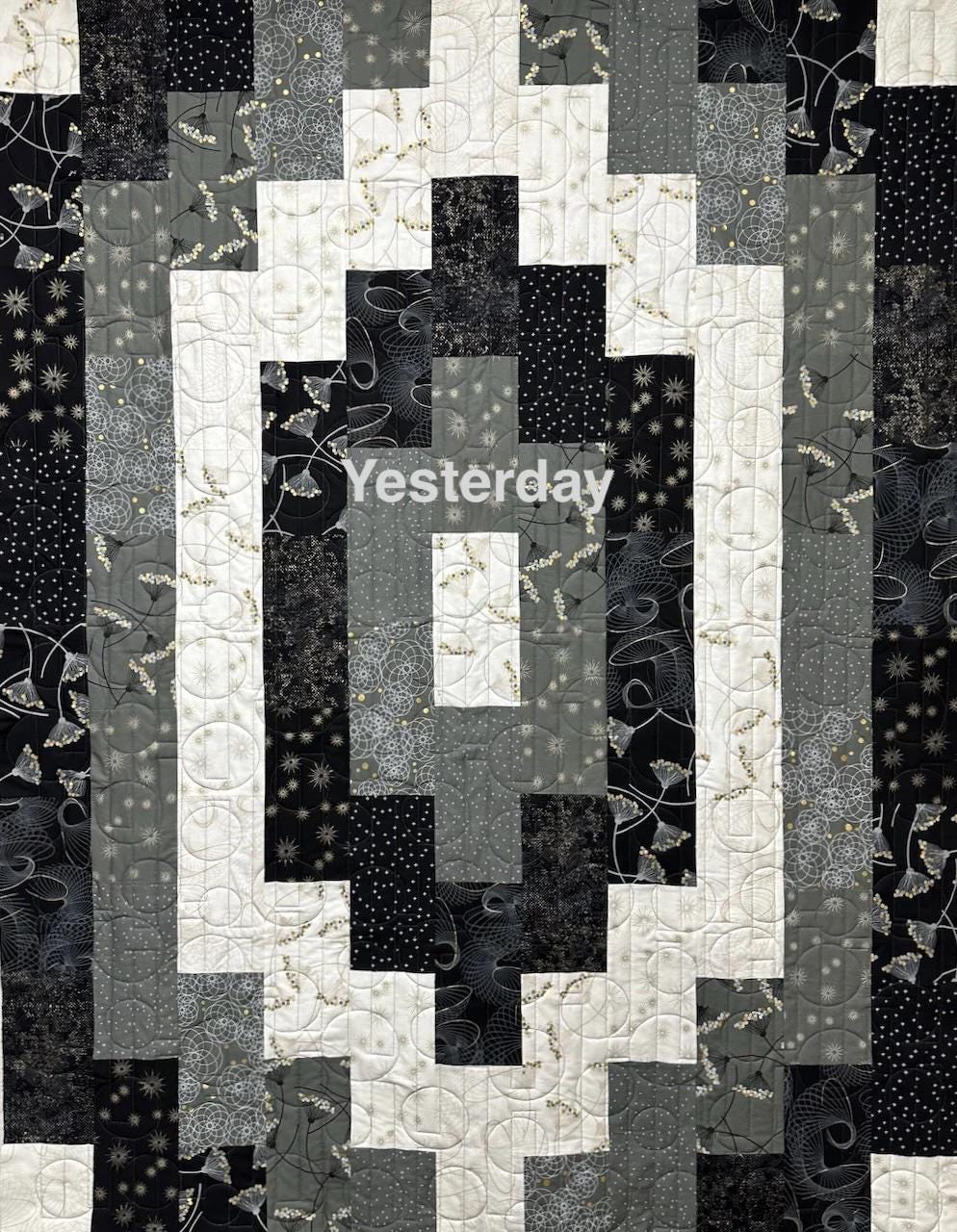 Yesterday Quilt Pattern Only From Melissa Milligan for Villa Rosa Designs Size 55" x 70"