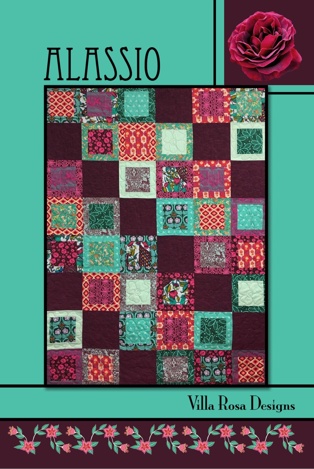 Alassio Quilt Pattern Only - INSTANT DIGITAL DOWNLOAD - By Villa Rosa Designs Size 54" x 72"