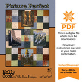 Picture Perfect Quilt Pattern Only - INSTANT DIGITAL DOWNLOAD - From Heidi Cook for Villa Rosa Designs Size 56" x 72"