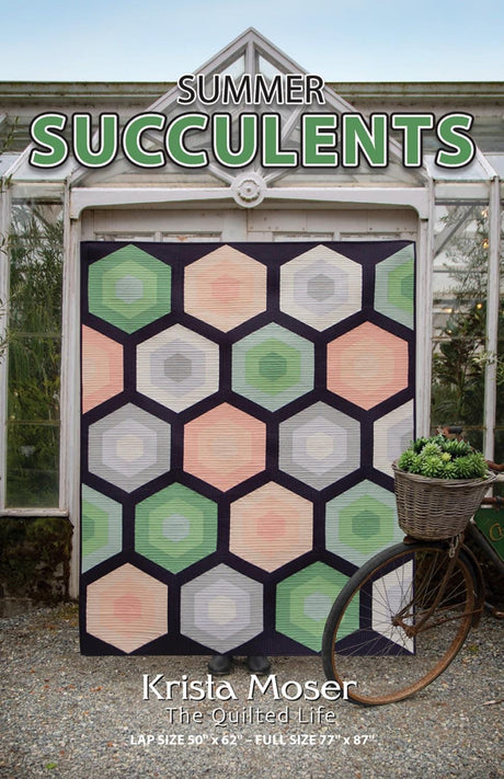 Summer Succulents Quilt Pattern TQL10028 - PAPER PATTERN-only By Krista Moser