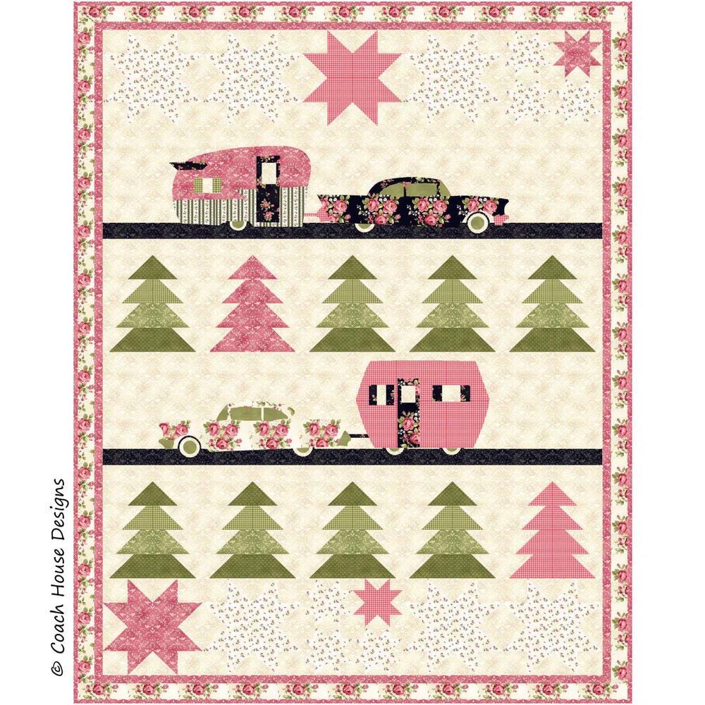 Glampin' Quilt Pattern by Barbara Cherniwchan for Coach House Designs CHD-1639 66 x 86