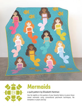 Mermaids Quilt Pattern by Elizabeth Hartman EH082