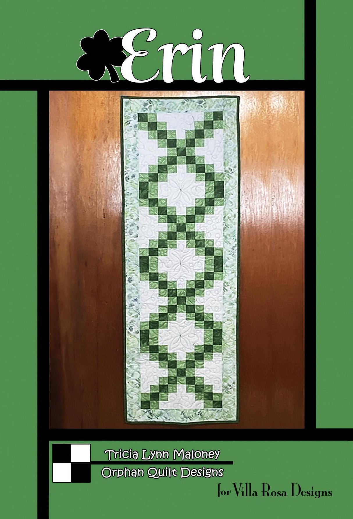 Erin Table Runner Pattern Only - INSTANT DIGITAL DOWNLOAD - From Tricia Lynn Maloney for Villa Rosa Designs Size 19" x 59"