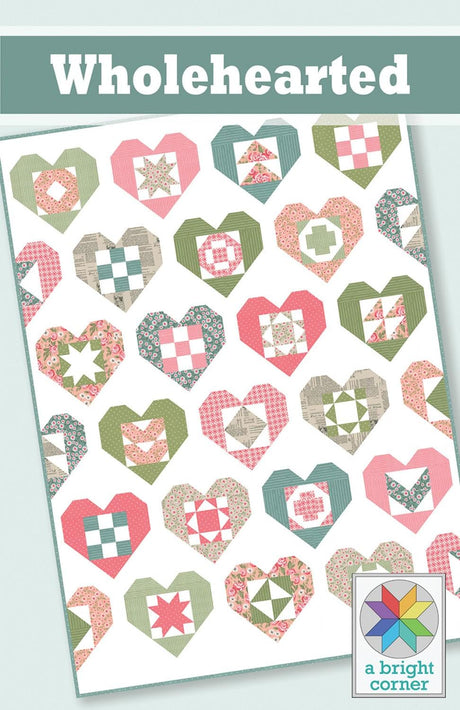 Wholehearted Quilt Pattern by A Bright Corner Quilts AKBC-345, 4 sizes