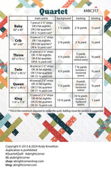 Quartet Quilt Pattern by A Bright Corner Quilts ABC-317, Multiple Sizes