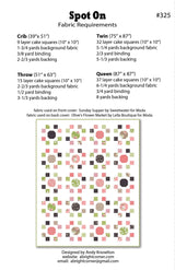 Spot On Quilt Pattern by A Bright Corner Quilts AKBC-325, 4 sizes