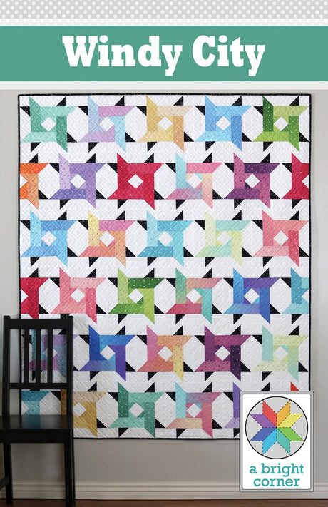Windy City Quilt Pattern by A Bright Corner Quilts AKBC-334, 4 sizes