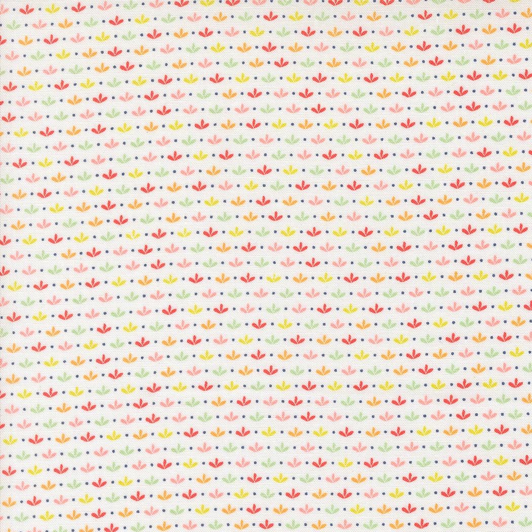 a white background with multicolored leaves on it