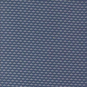 a blue background with white leaves on it