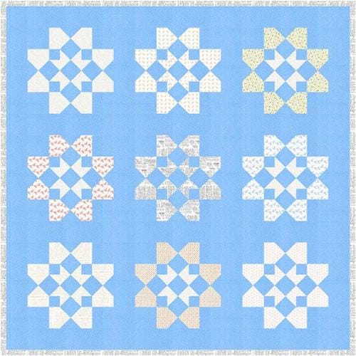 Asters Printed Pattern Only by Fig Tree and Company FTQ1950