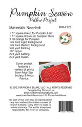 Pumpkin Season Pillow BNB2323 by Chrissy Lux of Branch and Blume 18"x 18"