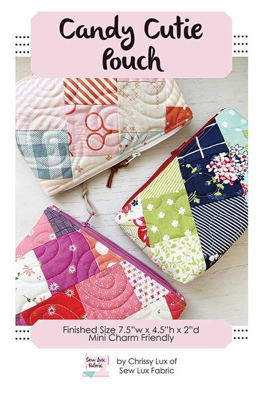 Candy Cutie Pouch Pattern SLF2221 by Chrissy Lux of Sew Lux Fabrics