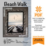 Beach Walk pattern - INSTANT DIGITAL DOWNLOAD - From Sugar Pines Quilt Designs for Villa Rosa Designs 56 x 68